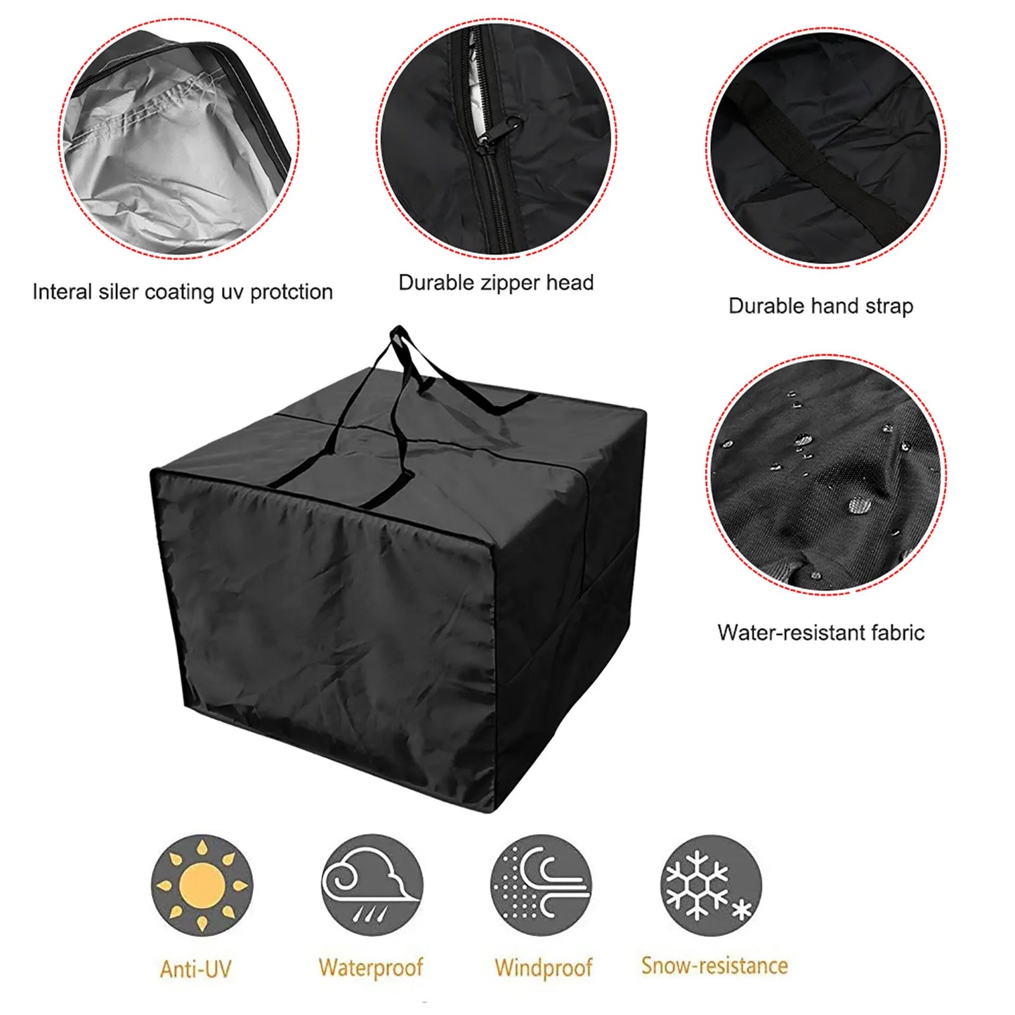 Waterproof Outdoor Cushion Storage Bag – Large Capacity