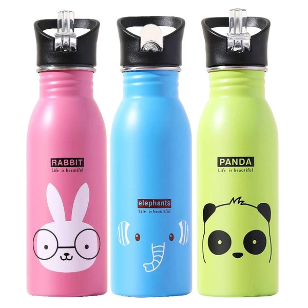 500ML Children Stainless Steel Sports Water Bottles Portable Outdoor
