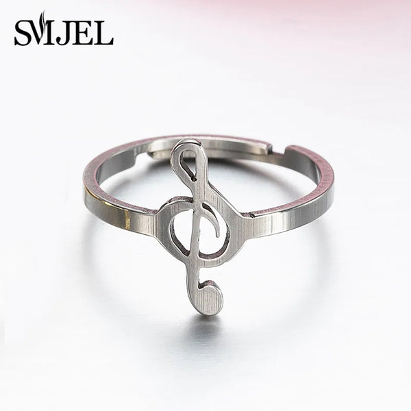 Retro Musical Rings For Women Fashion Jewelry Vintage Opening