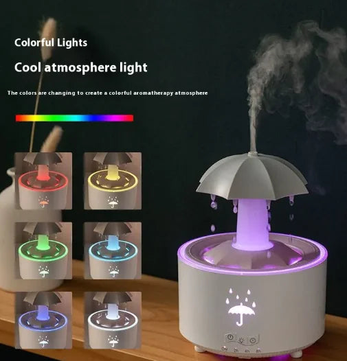 Rotating Aroma Humidifier | LED Mist Diffuser