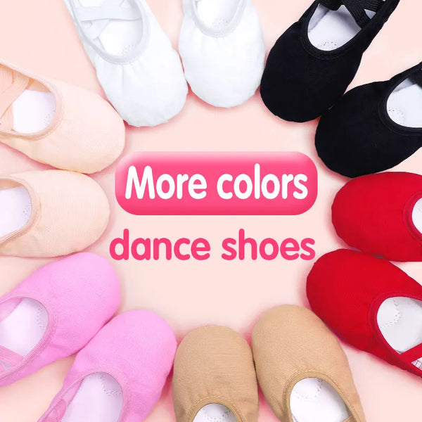 Kids Soft Ballet Slippers Pink Ballet Dance Shoes Gymnastics Pink
