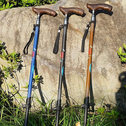 Ultralight Carbon Fiber T-Handle Walking Stick - 219g