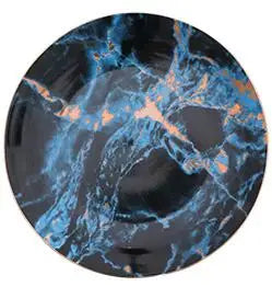 Nordic Marbled Plates | Golden Inlay Dinner & Dessert