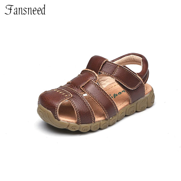 Children Shoes Summer Sandals Genuine Leather Quality Boys And Girls