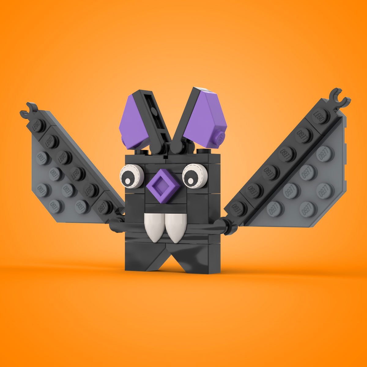 Halloween Bat made using LEGO parts
