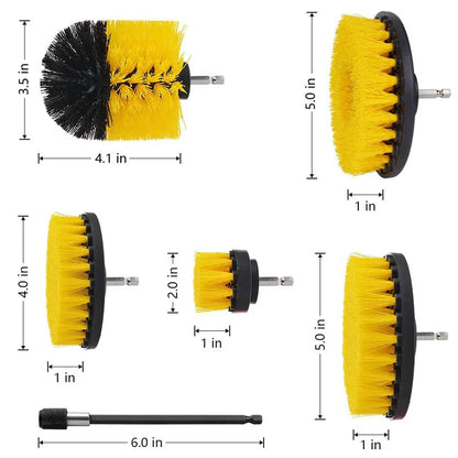 Drill Brush Attachment Set - Power Scrubber Cleaning Tool Kit