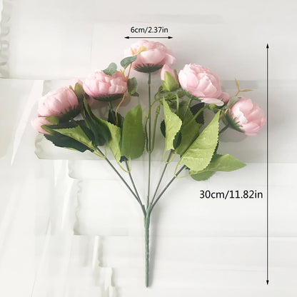 High-Quality Silk Peony & Hydrangea Bouquet for Home & Weddings