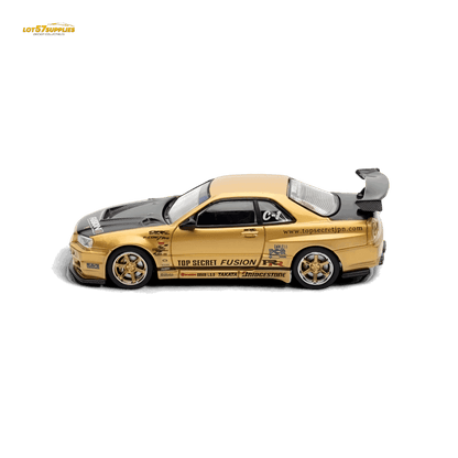 Inno64 TOP SECRET R34 GT-R - Gold 1:64