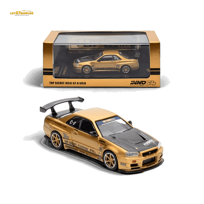Inno64 TOP SECRET R34 GT-R - Gold 1:64