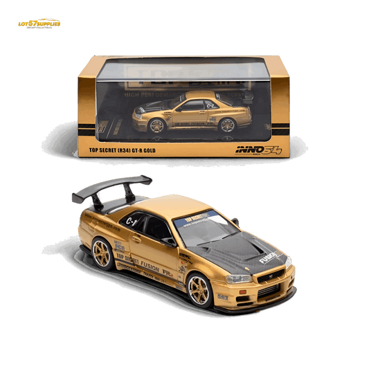Inno64 TOP SECRET R34 GT-R - Gold 1:64