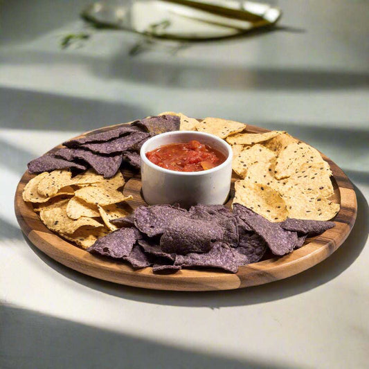 Large Chip & Dip Platter with Ceramic Bowl