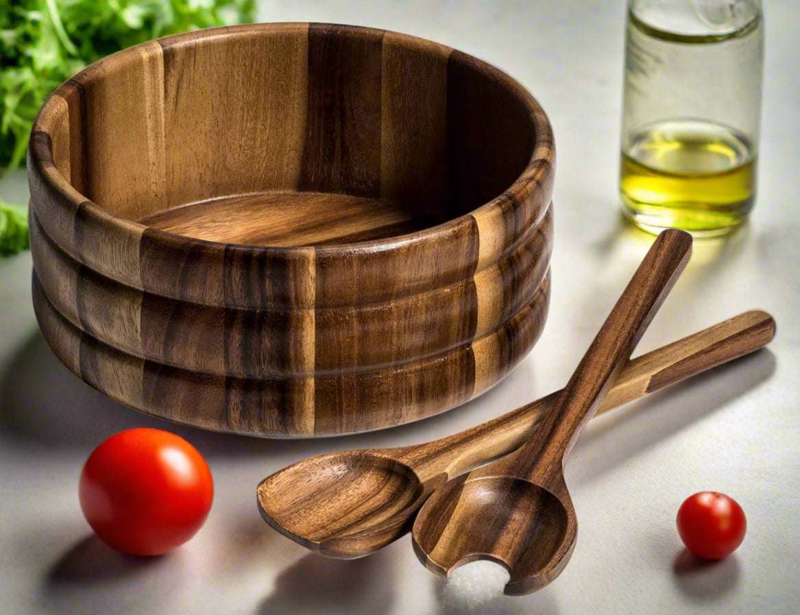 Large Salad Bowl with Servers
