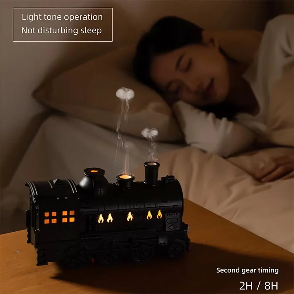 Mini Train Shape Aromatherapy Diffuser with LED Lamp
