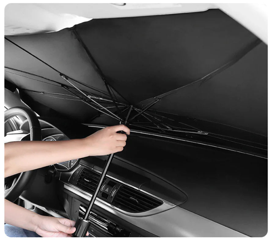 51" Car Sun Shade Umbrella | Foldable Windshield Visor