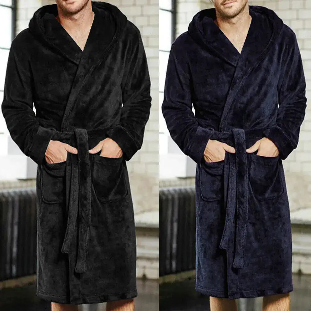 Winter Warm Flannel Robe: Cozy Casual Bathrobe Comfort