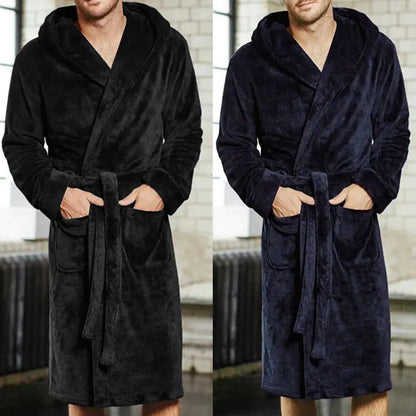 Winter Warm Flannel Robe: Cozy Casual Bathrobe Comfort