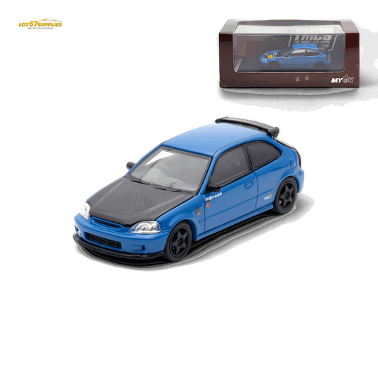 Motorhelix Honda Civic EK9 Malaysia Limited Edition - Blue 1:64