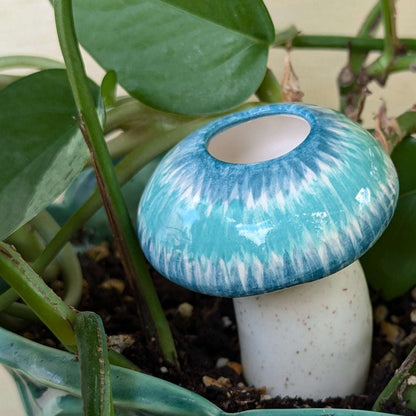 Hand-Crafted Mushroom Plant Watering Spike – Exclusive Mountain Mudworks Design