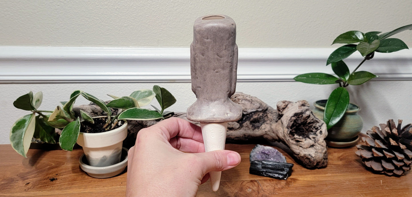 Moai Statue Ceramic Plant Watering Spike