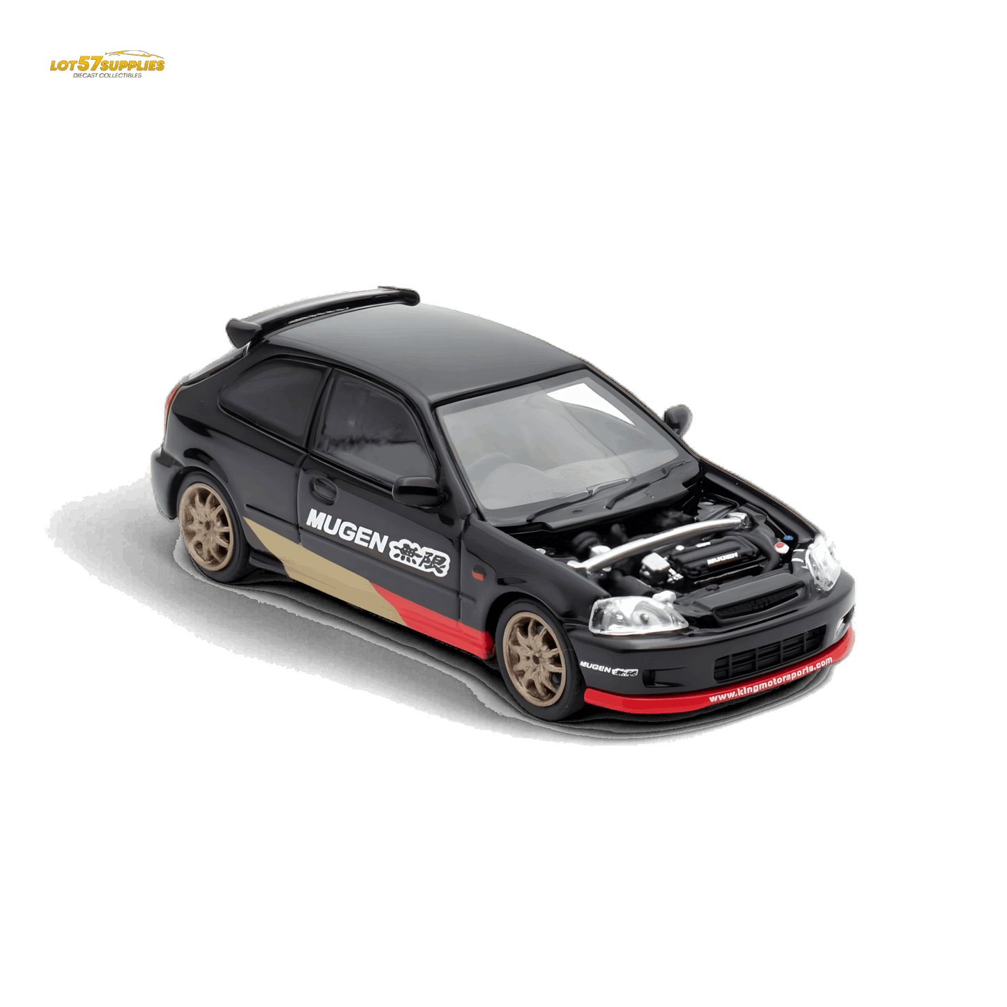 Motorhelix Honda Civic EK9 MUGEN Malaysia Limited Edition - Black 1:64