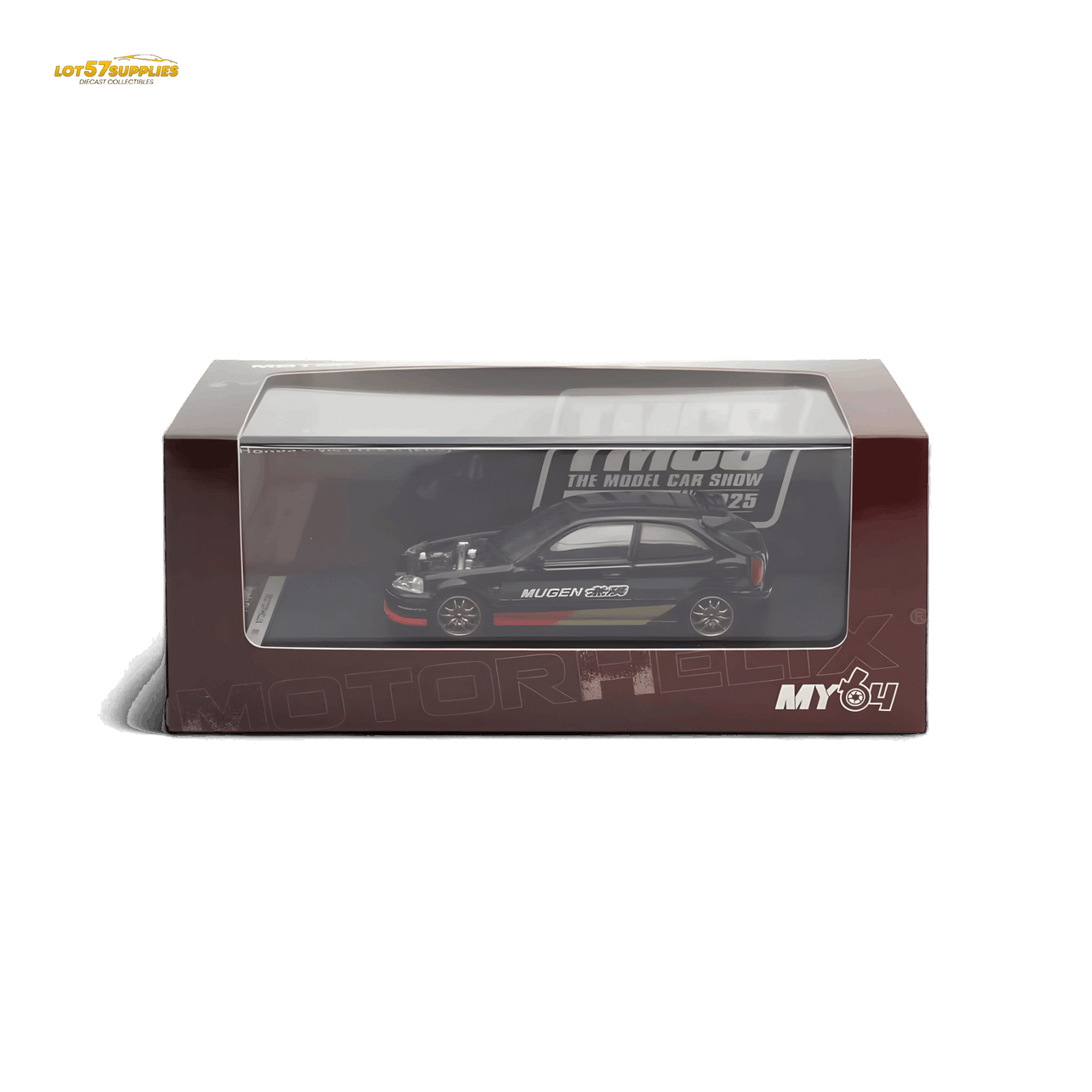 Motorhelix Honda Civic EK9 MUGEN Malaysia Limited Edition - Black 1:64