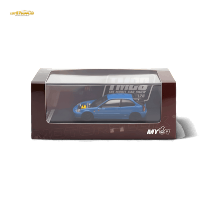 Motorhelix Honda Civic EK9 Malaysia Limited Edition - Blue 1:64
