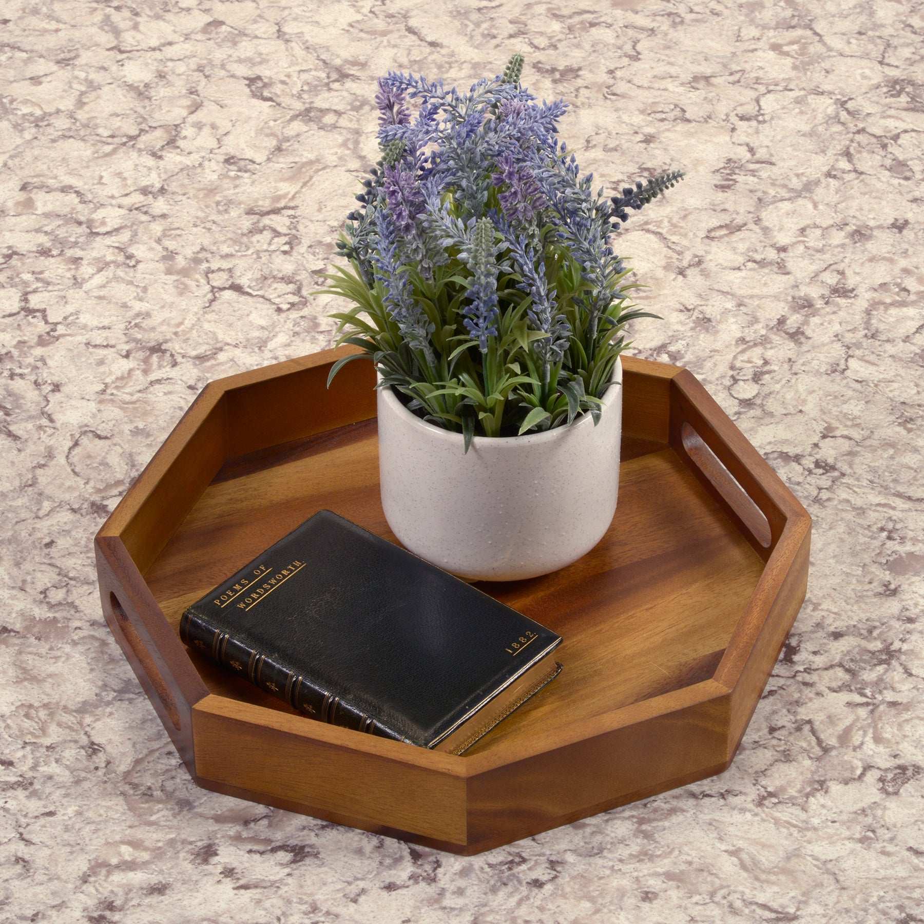 Octagon Serving Trays with Solid Bottom