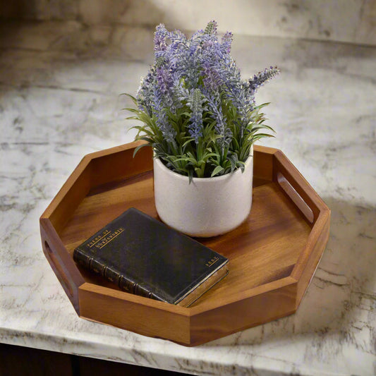 Octagon Serving Trays with Solid Bottom