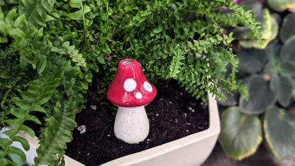 Mini Toadstool Ceramic Plant Watering Spike