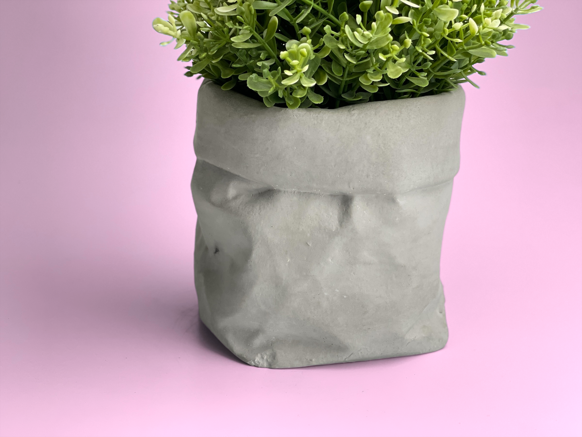 Handmade Concrete Butt Planter – Unique 5” Succulent Pot with Drainage Hole