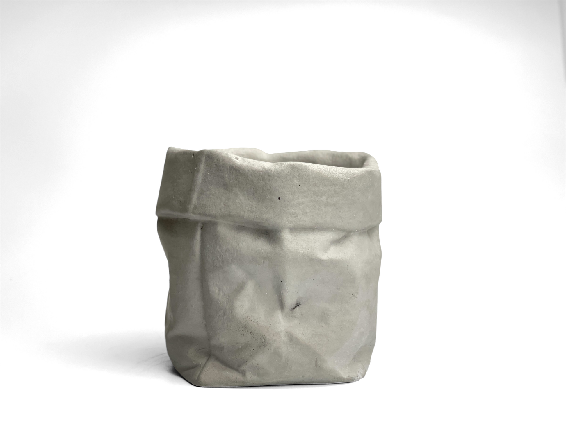 Handmade Concrete Butt Planter – Unique 5” Succulent Pot with Drainage Hole