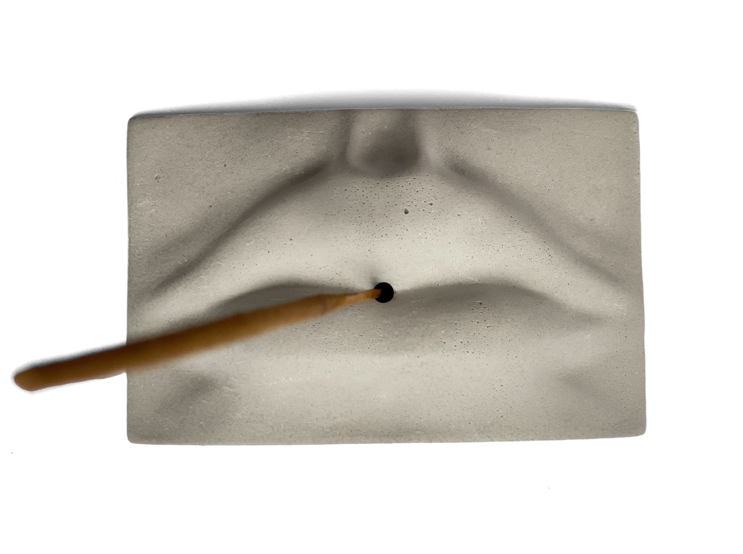 Handmade Concrete Lips Incense Holder – Modern Minimalist Aroma Stick Burner