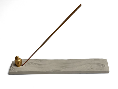 Wave Concrete Incense Holder – Handmade Modern Minimalist Burner