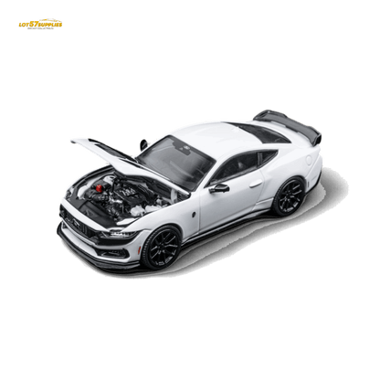 (Pre-Order) DCM Mustang Dark Horse - Crystal White - Black Wheels 1:64