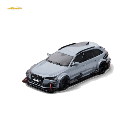 Qidian Model Audi RS6 Avant (C7) Crock Station wagon DTM Wide-Body Modified - Cement Grey 1/64