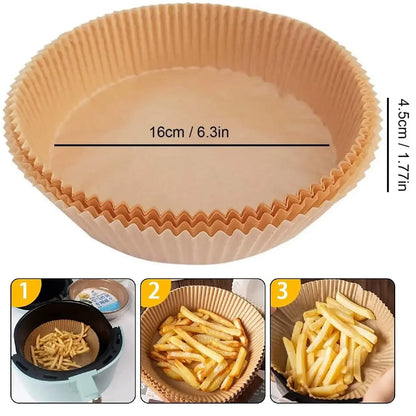 50/100Pcs Non-Stick Air Fryer Disposable Paper Liners for Baking