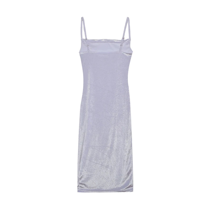 Women's Spring Summer Sexy Slim Slit Halter Dress