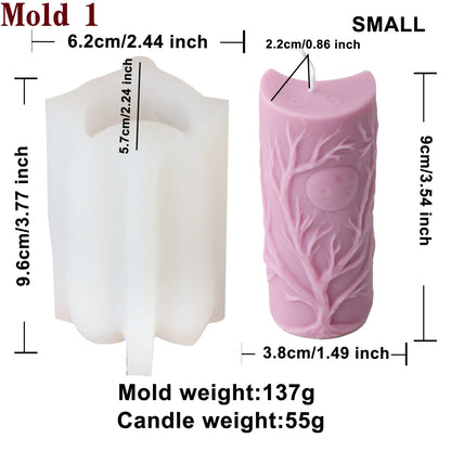 3D Moon Phase Candle Mold - Zodiac Pillar Candle Making Tool