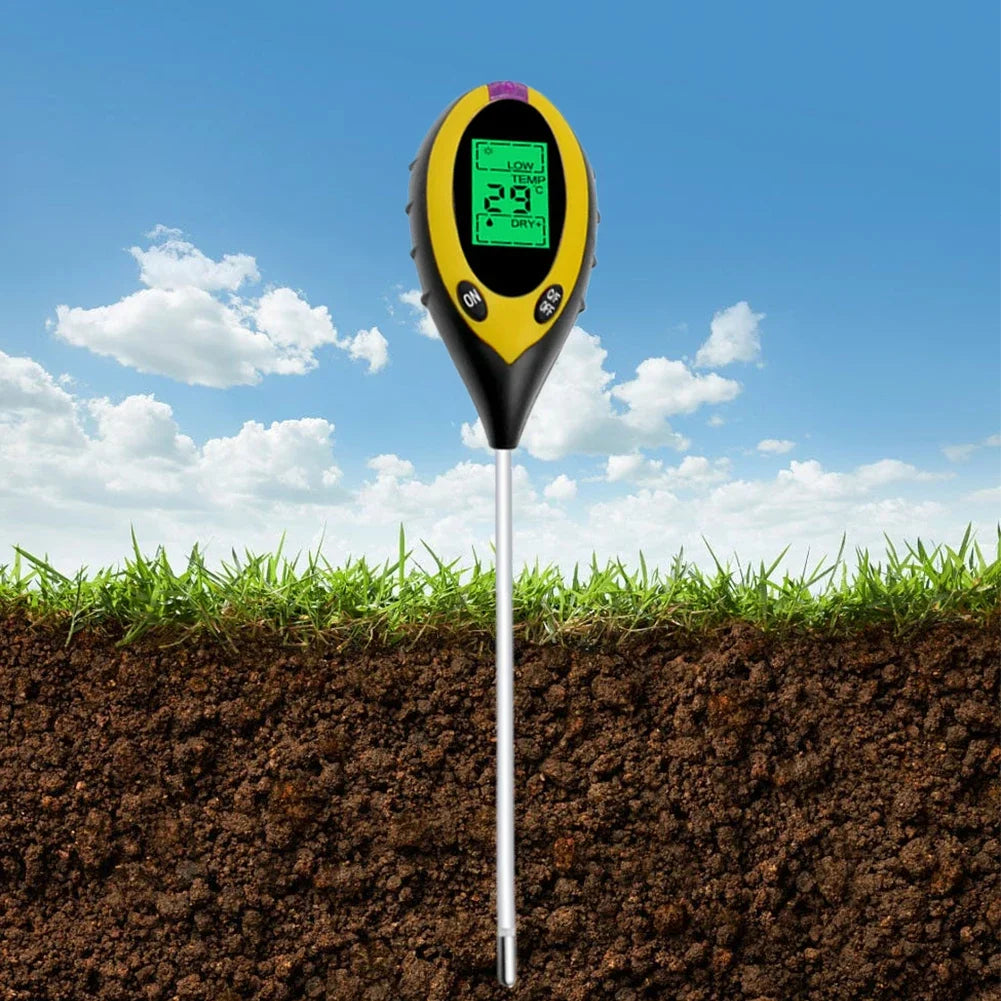 4-in-1 Soil PH Meter | Moisture, Temperature, Sunlight Tester