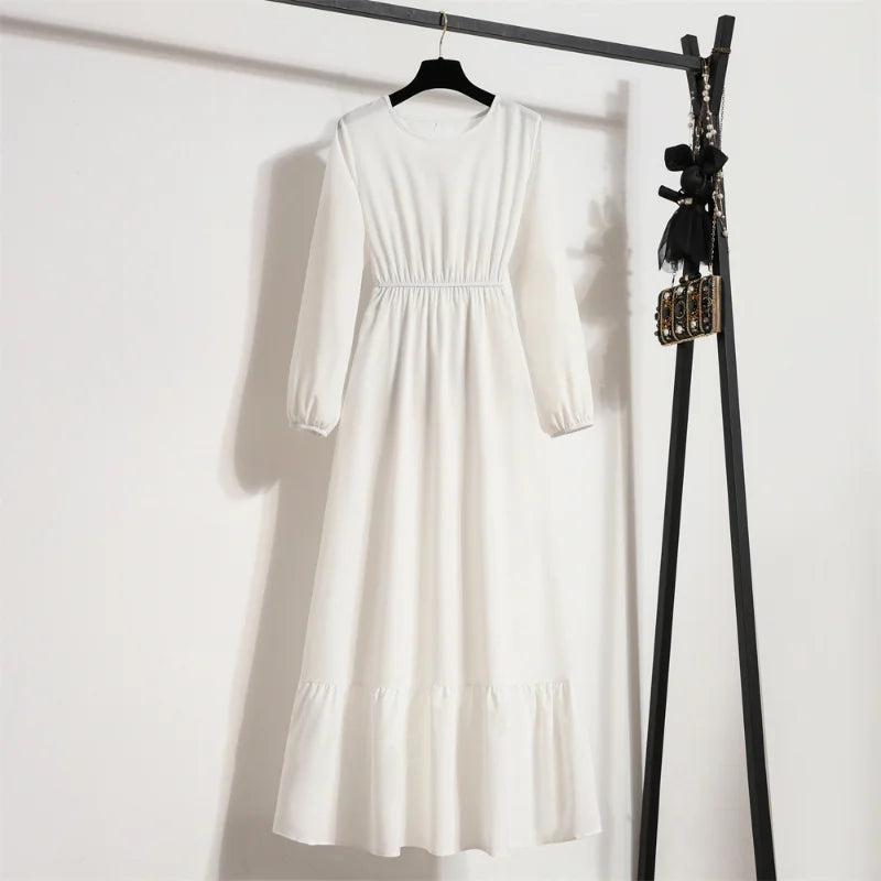 Women's Long Chiffon Maxi Dress - Spring Autumn Casual Style