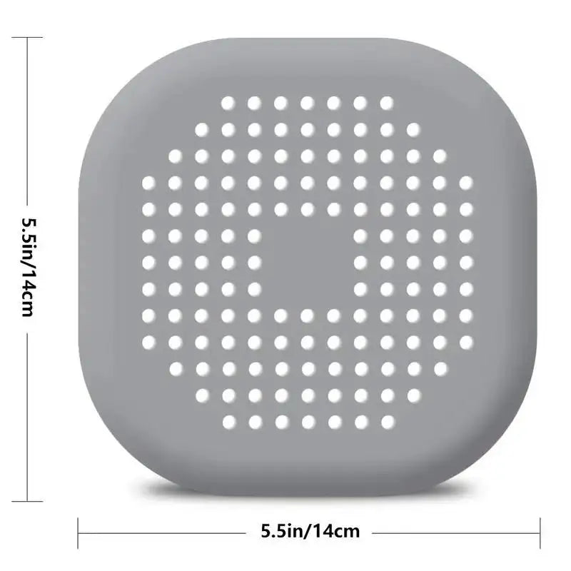 Anti-Clogging Drain Mat – Suction Cup Hair Filter for Kitchen & Bath