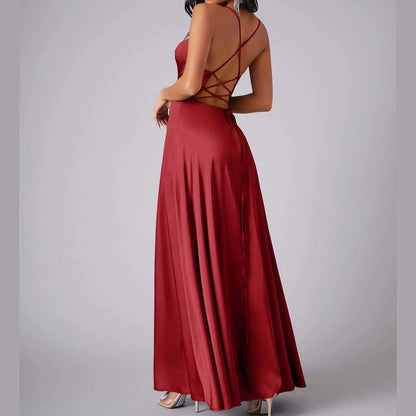 Chiffon Train Women Dress - Summer Tank Top Sleeveless Long Dress