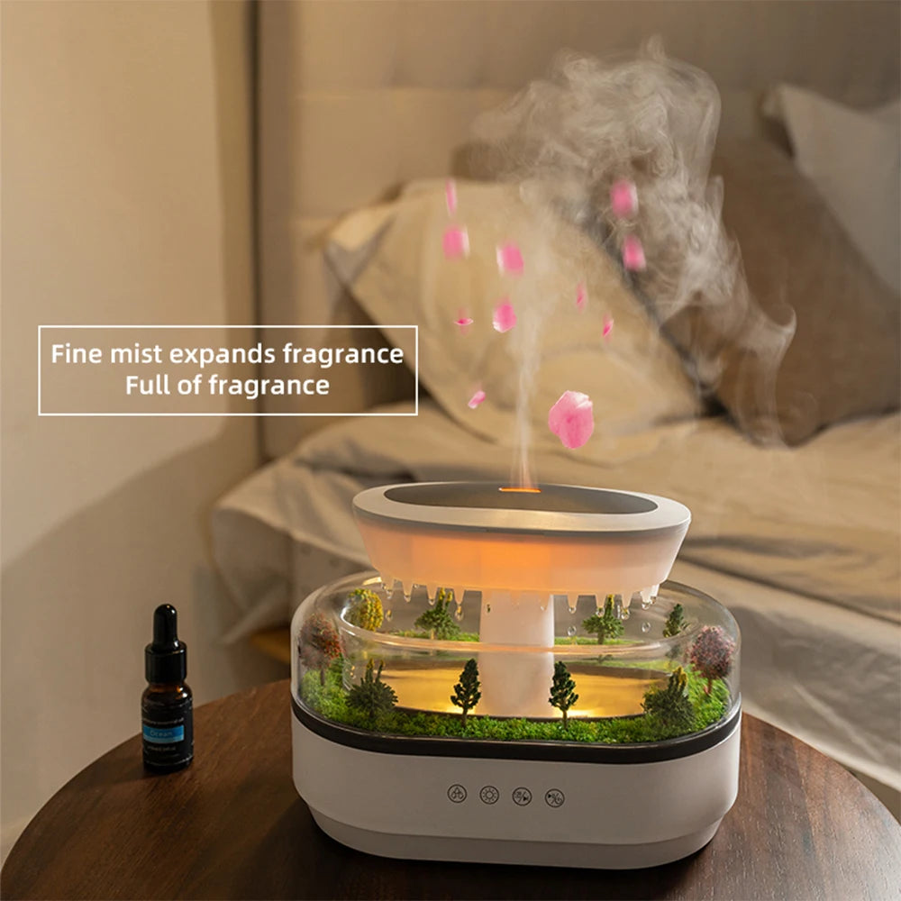Rain Cloud Cool Mist Humidifier - 7-Color Night Light Aroma Diffuser