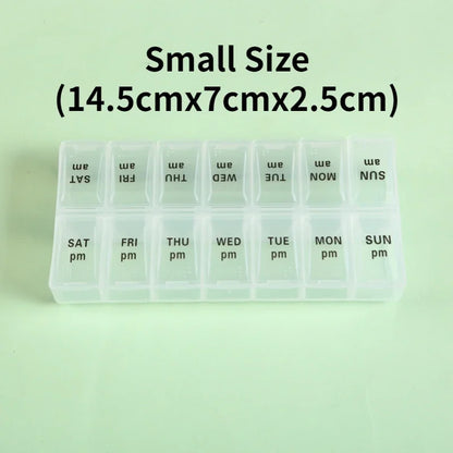 7-Day Travel Pill Organizer with 14 Grids