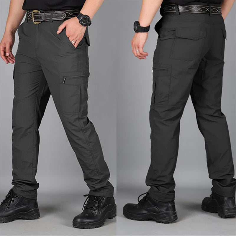 Men's Tactical Cargo Pants - Waterproof & Wear-Resistant Outdoor Trousers