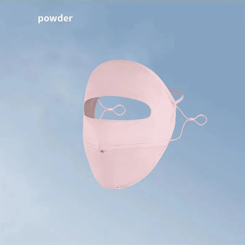 Summer Full Cover Face Mask - UV Protection Ice Silk Sunshade Mask