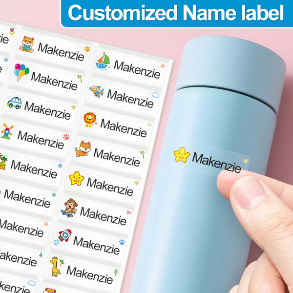 Custom Transparent Waterproof Stickers Personalized Name
