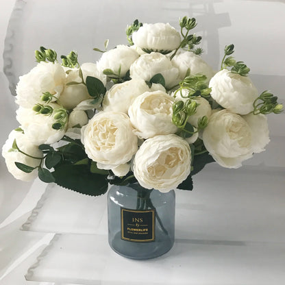 High-Quality Silk Peony & Hydrangea Bouquet for Home & Weddings