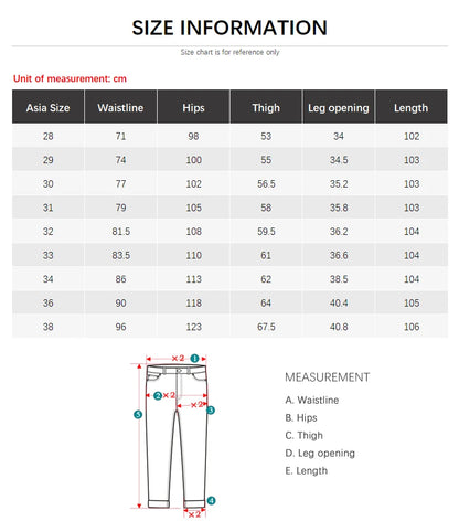 Men's Elastic Slim White Jeans - Korean Fashion Slim Fit Denim Trousers