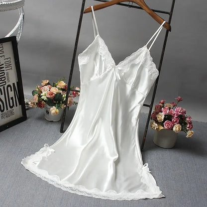 Sexy Lace Patchwork Camisole - Lingerie Nightgown for Women